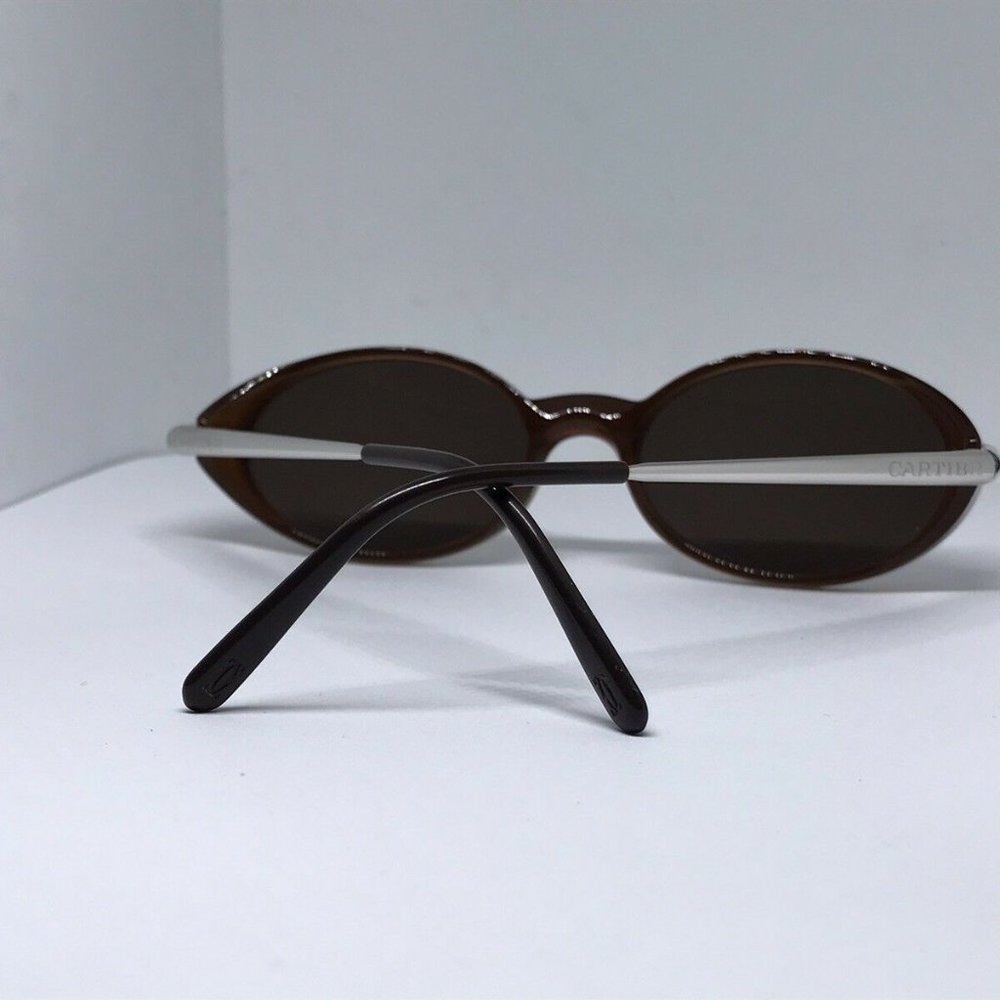 SOLD! Cartier Havana Oval Platinum Glasses Sunglasses - Picture 6 of 7